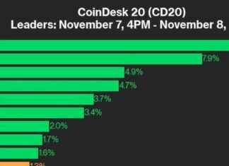 ADA Leads CoinDesk 20 Index with 9.9% Gain: Weekly Performance Update news-08112024-212505